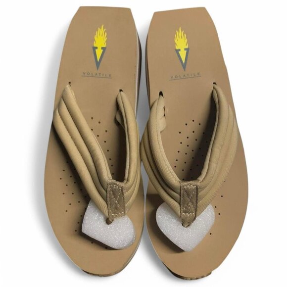 Volatile Zoe Beige Platform Sandals - Picture 3 of 6